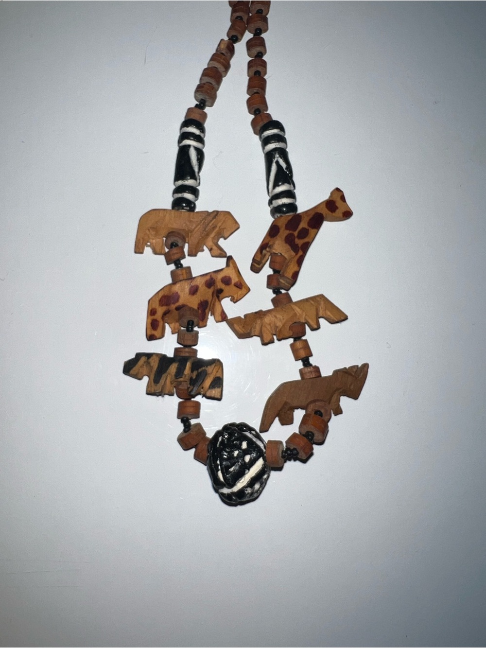 Handcrafted Wooden Animal Pendant Necklace